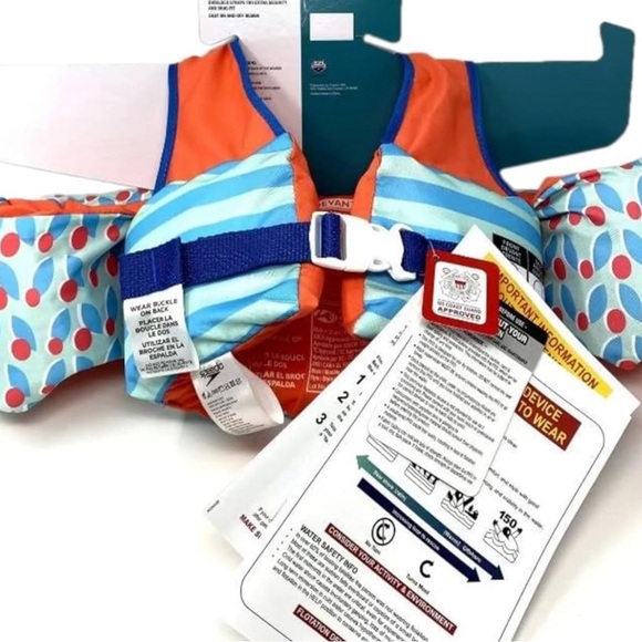 NWT Speedo Safe Splash Jammer Swim Vest, 33-55 ibs, smoke free home - Picture 3 of 4